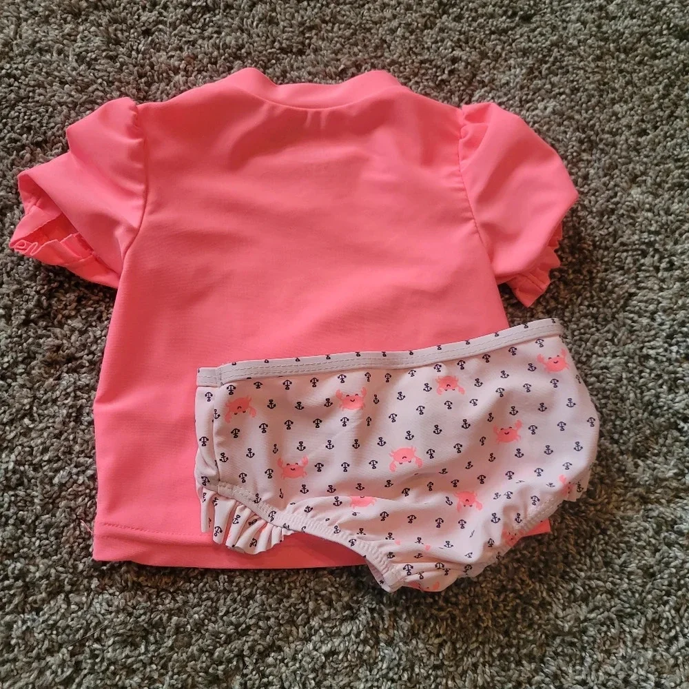 Carter's rashguard 2 piece swimsuit size 3-6 months